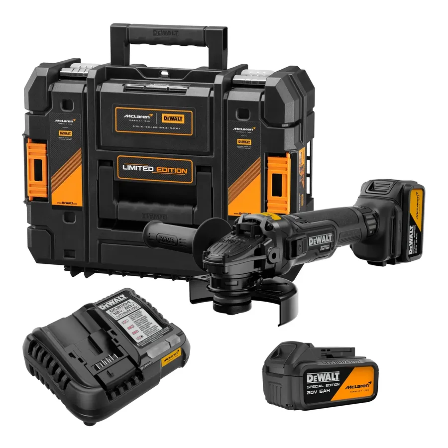 Dewalt X Mclaren Amoladora Angular 125 Mm 20V Xr con 2 Baterias de 5AH